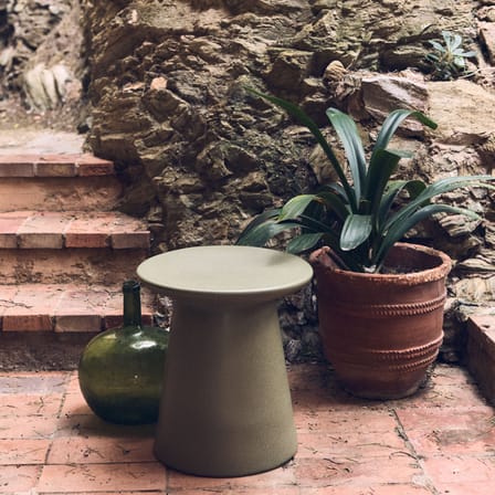 Tavolino d'appoggio Earthenware Medium ceramica verde / Ø 40 x H 43 cm - HK LIVING