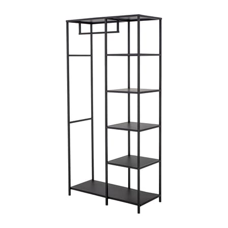 Guardaroba Valde metallo nero / L 90 x P 40 x H 183 cm - Metallo - Bloomingville