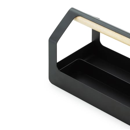 Bac de rangement Haus Toolbox métal noir / 36 x 18 cm - Normann Copenhagen