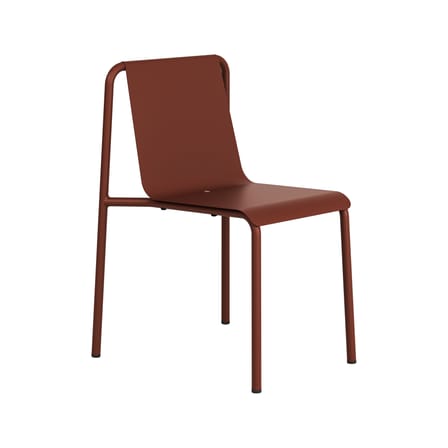 Chaise empilable Panorama métal rouge  / Seconde vie - TIPTOE
