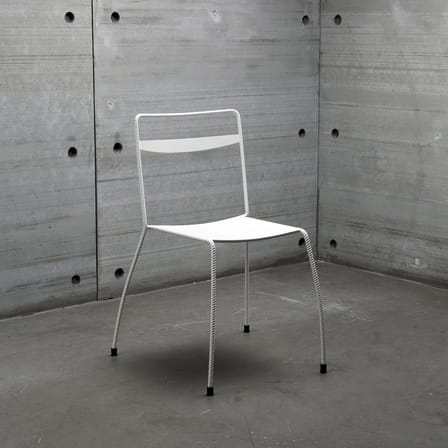Chaise Tondella métal blanc - Zeus