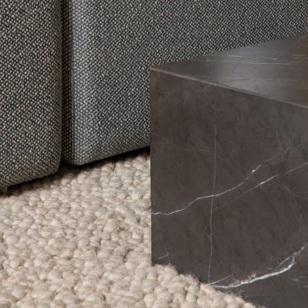 Couchtisch Plinth Low schwarz / Marmor - 100 x 60 cm x H 27 cm - Audo Copenhagen