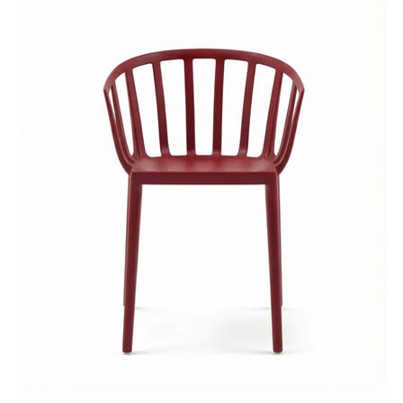 Fauteuil empilable Venice plastique rouge - Kartell