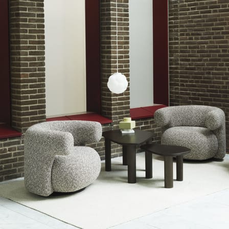 Fauteuil pivotant Burra tissu gris - Normann Copenhagen