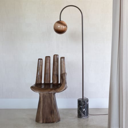 Lampada a stelo Tivoli pietra marrone - It's about Romi
