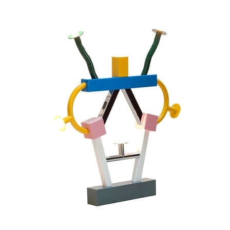 Lampe de table Ashoka métal multicolore / By Ettore Sottsass, 1981 - L 74 x H 85 cm - Memphis Milano