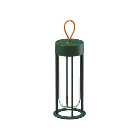 Lampe extérieur sans fil rechargeable In Vitro Unplugged LED métal verre vert / By Starck - Flos