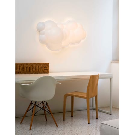 Applique Nuvola Minor Prof. 14 cm plastique blanc / Plafonnier LED  / 100 x 58 cm - Nemo