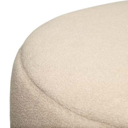 Pouf Point Large Sherpa tessuto bianco beige / Ø 70 cm - Tessuto Sherpa (finta pelliccia) - Fatboy