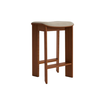 Sgabello alto Chisel 30 Low tessuto beige / Altezza 65 cm - Imbottitura in Tessuto - Hay