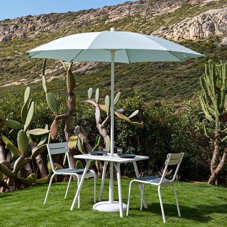 Luxembourg Square table metal green / 80 x 80 cm - 4 legs - Fermob