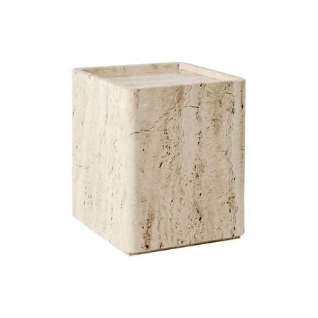 Table d'appoint Pietra pierre blanc / 33 x 33 x H 40 cm - Travertin - Gubi