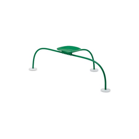 Tabouret Allunaggio métal vert / Castiglioni, 1965 - L 152 cm - Zanotta