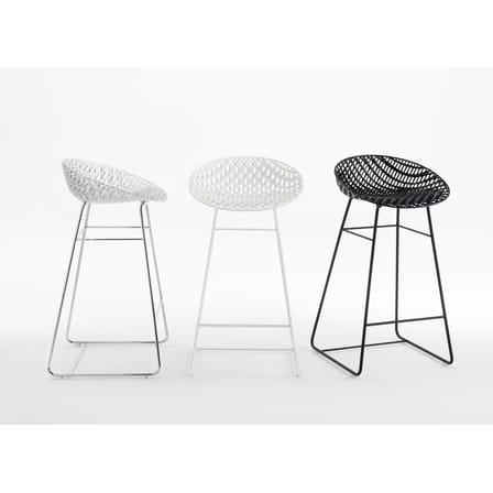 Tabouret de bar Smatrik plastique transparent / Indoor - H 65 cm - Kartell