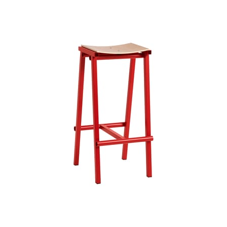 Tabouret haut Taburete 8 métal rouge / H 75 cm - Hay