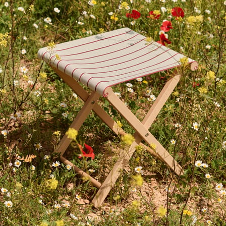 Tabouret pliant Outdoor Market tissu beige / Jasper Morrison - Hay