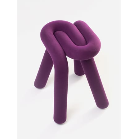 Tabouret rembourré Bold tissu violet - Moustache