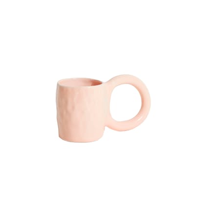 Tasse à café Donut Medium céramique rose / Ø 8 x H 9 cm - Petite Friture