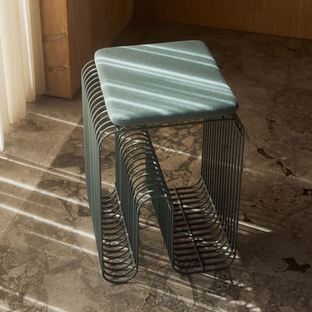  Accessory textile blue / Cushion for Curva Stool - 27.5 x 32 cm - AYTM