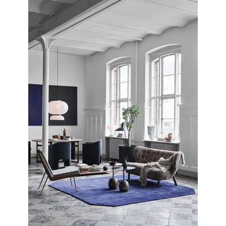 Beistelltisch Lato LN8 metall  braun schwarz / Marmor & Metall - Ø 40 x H 50 cm - &tradition