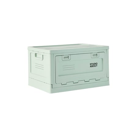 Box Large Box plastic material green / 50 x 35.5 x H 29 cm - Stackable - STUDIO ABOUT