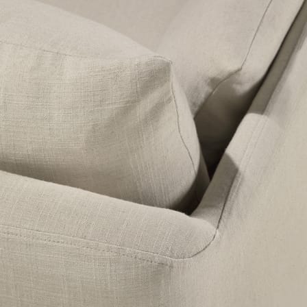 Canapé droit Weave tissu blanc / 3 places - L 244 cm - Ethnicraft
