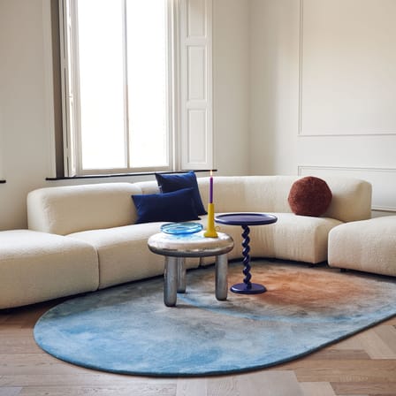 Canapé modulable A-Round-U tissu beige / Module Quart de cercle L 167 cm - Bouclé - POLSPOTTEN