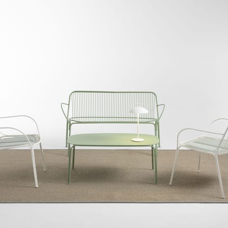 HiRay Coffee table metal green / Metal - 90 x 59 cm - Kartell
