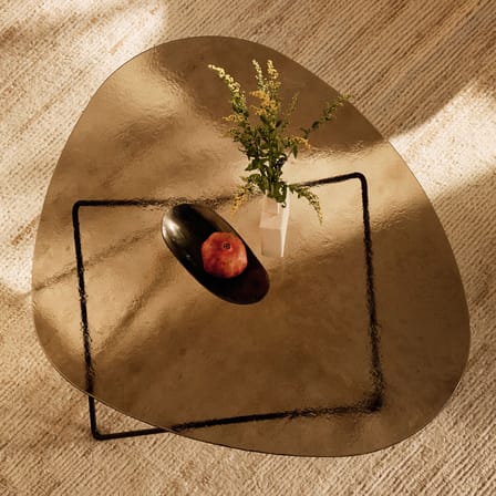 Pedrera Coffee table glass brown textured / 106 x 86 cm - Reissued 1955 - Gubi