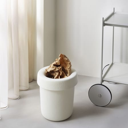 Corbeille à papier Hide tissu blanc / Feutre recyclé - Normann Copenhagen