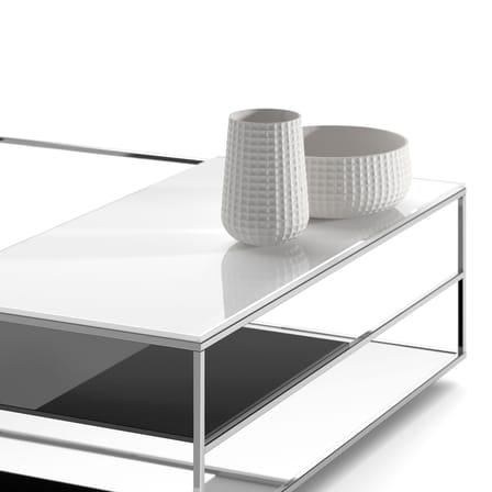Couchtisch Floe glas schwarz / 120 x 120 cm - Tabletts, repositionierbar - Cappellini