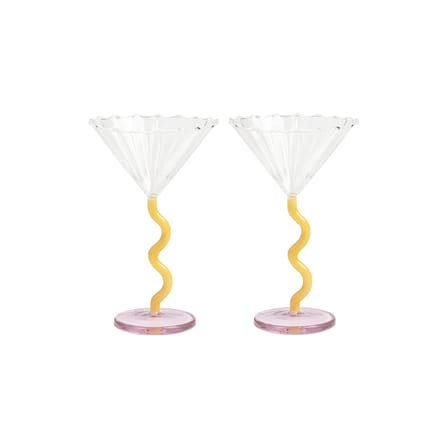 Set de 2 coupes à champagne Curve / 15 cl - & klevering