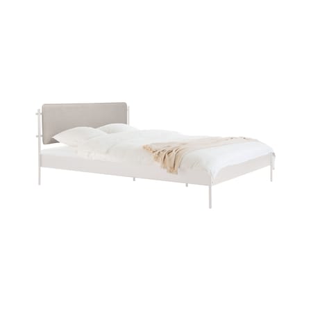 Eton Double bed metal beige / With headboard - For mattress 140 x 200 cm - Bed base included - NOO.MA