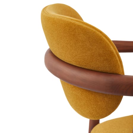 Fauteuil rembourré Henry tissu jaune - Pols Potten