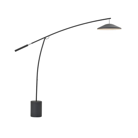 Lampadaire Contra métal noir / Orientable - H 188 x L 256 cm - Muuto