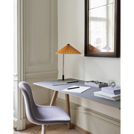 Lampe de table Matin Large LED tissu blanc / H 52 cm - Hay