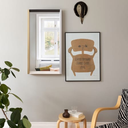 Miroir mural Colour Frame - Medium bois naturel / 91 x 48 cm - Vitra