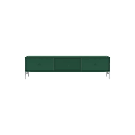 Mobile TV Octave V legno verde / Con Piede - L 138 x P 30 x H 36,6 cm - MONTANA
