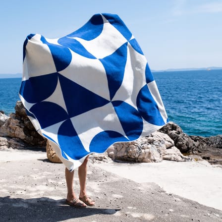 Plaid Tul bleu / 150 x 200 cm - NOO.MA