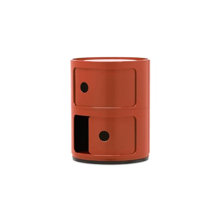 Rangement Componibili plastique orange / 2 tiroirs - H 40 cm - Anna Castelli Ferrieri, 1968 - Kartell