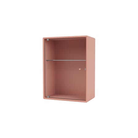 Armoire murale salle de bains Ripple bois rose / L 35,4 x P 20 x H 46,8 cm - Verre ondulé - MONTANA