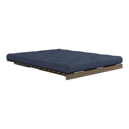 Schlafcouch Roots holz blau / B 160 cm - 3 Positionen / Struktur Braun - KARUP DESIGN