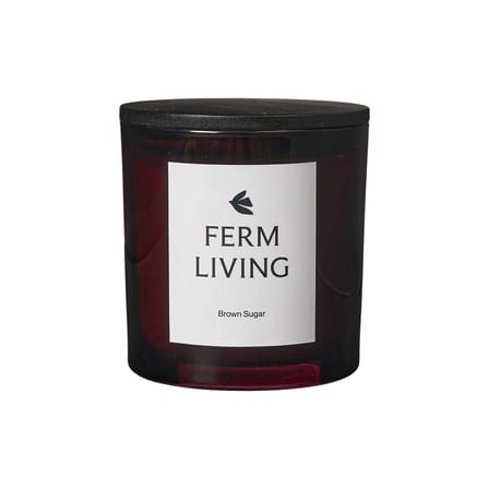 Vitto Scented candle glass purple / Red Sugar - H 10 cm - Ferm Living