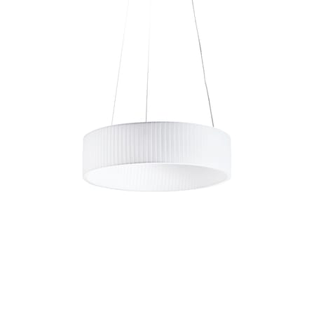 Sospensione Ronde tessuto bianco / LED - Ø 60 cm - Dix Heures Dix