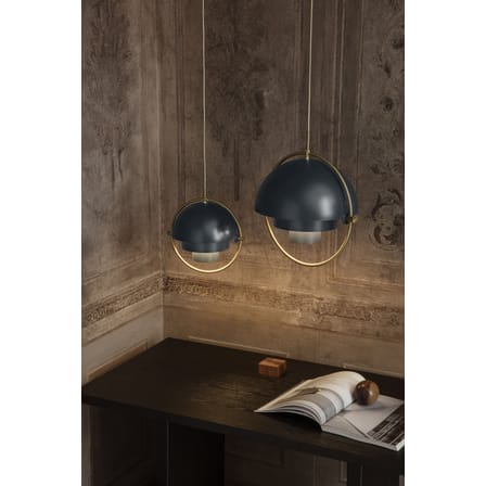 Suspension Multi-Lite Large métal bleu / Ø 36 cm - Modulable & orientable / Réédition 1972 - Gubi