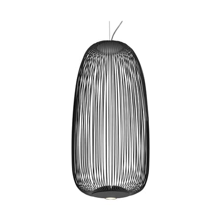 Suspension Spokes 1 métal gris noir / LED - Ø 32,5 x H 71 cm - Foscarini