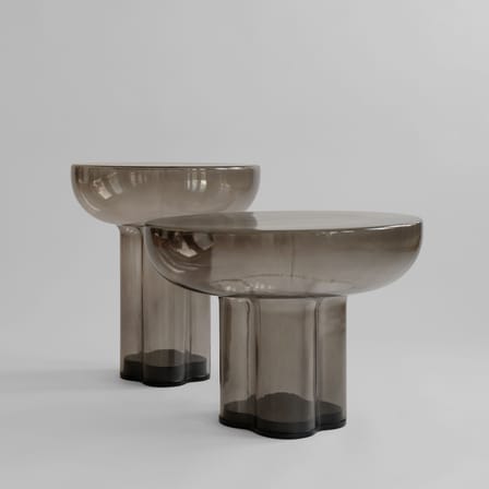 Table d'appoint Crown Tall verre marron / Ø 45 x H 50 cm - 101 COPENHAGEN