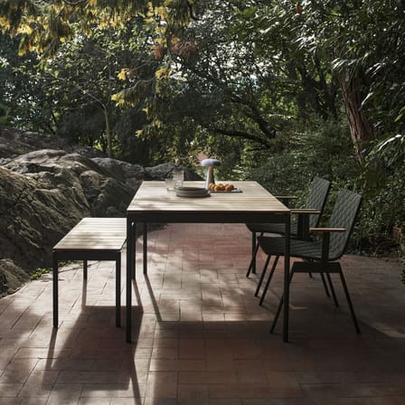 Table rectangulaire Ville AV26 bois naturel / 220 x 90 cm - &tradition