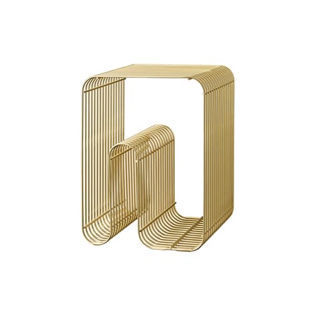 Tabouret Curva métal or / Table d'appoint - AYTM