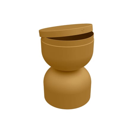 Tabouret Piapolo métal jaune / Coffre rangement - Fermob